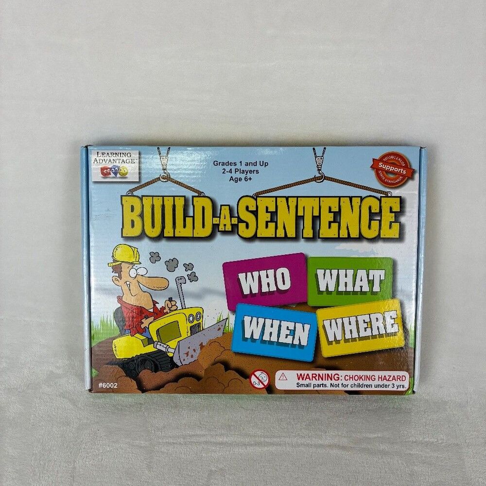 Learning Advantage Build-a-Sentence Game Grammar Reading Educational Elementary